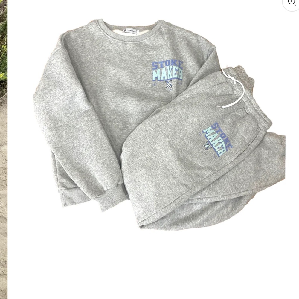 Stoke Maker Surf Grey Sweatsuit NWT